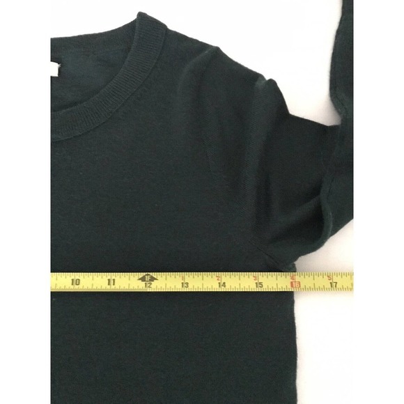 J. Crew | Women's 3/4 Sleeve Crew Neck Pullover Wool Tee Size XS Green - Picture 5 of 9
